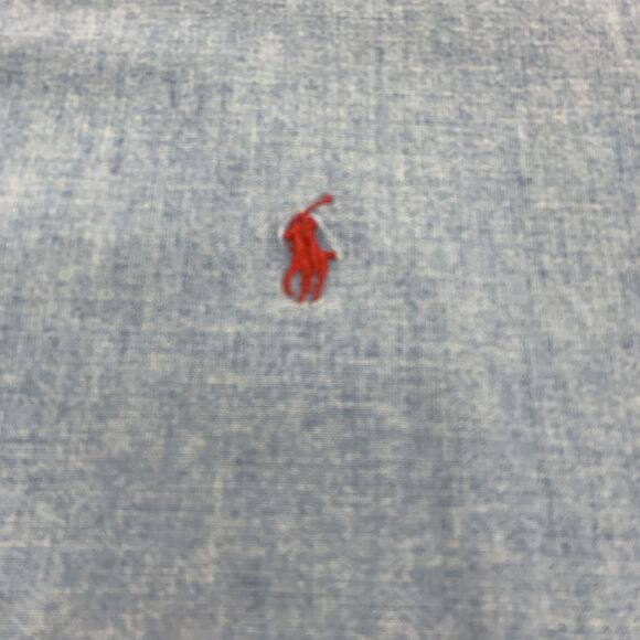 Ralph Lauren Shirt Mens XL Denim Classic Fit Button Down Chambray Red Pony Logo - Picture 6 of 16